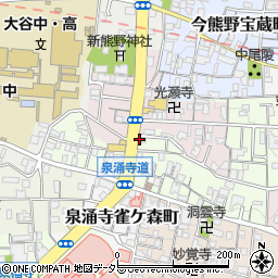 毎日新聞　東山販売所周辺の地図