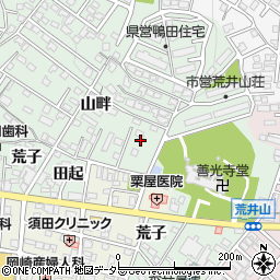 愛知県岡崎市鴨田町山畔53周辺の地図