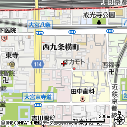 京都府京都市南区西九条横町74周辺の地図