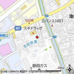 ファミリーマート静岡池田街道店周辺の地図