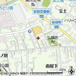 愛知県知立市谷田町北屋下周辺の地図