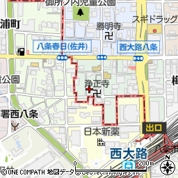 京都府京都市下京区七条御所ノ内南町周辺の地図