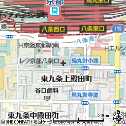 京都府京都市南区東九条上殿田町44周辺の地図