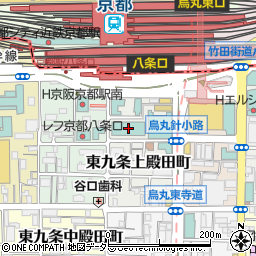 セブンイレブンハートインヴィアイン京都八条口店周辺の地図