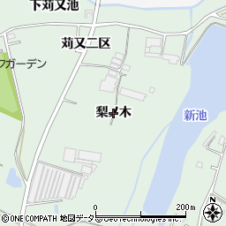 愛知県東浦町（知多郡）緒川（梨ノ木）周辺の地図
