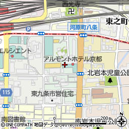 タイムズアルモントホテル京都駐車場周辺の地図