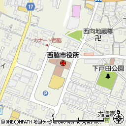 兵庫県西脇市周辺の地図
