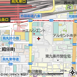 タイムズ京都駅八条口前駐車場周辺の地図