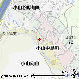 京都府京都市山科区小山中島町15周辺の地図