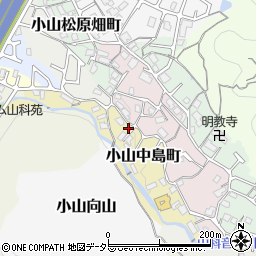 京都府京都市山科区小山中島町20周辺の地図