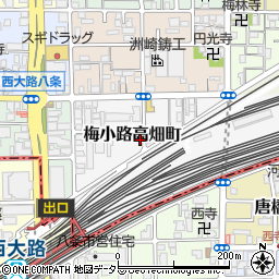 京都府京都市下京区梅小路高畑町16周辺の地図