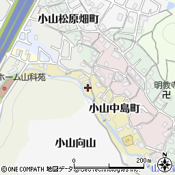 京都府京都市山科区小山中島町13周辺の地図