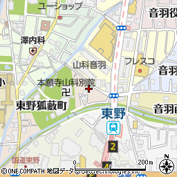 リパーク西友山科店第３駐車場周辺の地図