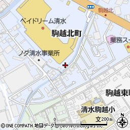 静岡県静岡市清水区駒越北町8-25周辺の地図