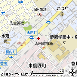 静岡県静岡市葵区横内町1-1周辺の地図