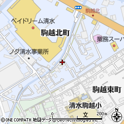 静岡県静岡市清水区駒越北町7-55周辺の地図