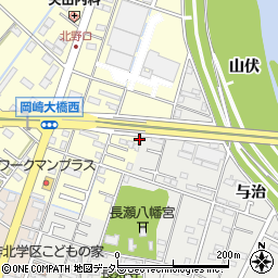 愛知県岡崎市北野町東河原40周辺の地図