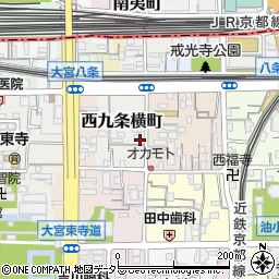 京都府京都市南区西九条横町52周辺の地図