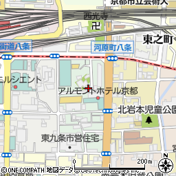 京都府京都市南区東九条西岩本町23周辺の地図