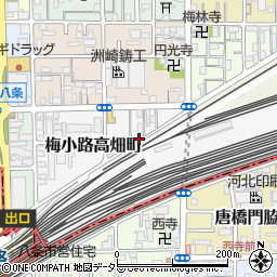 京都府京都市下京区梅小路高畑町21-1周辺の地図