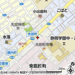 静岡県静岡市葵区横内町1周辺の地図