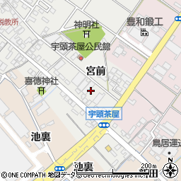 愛知県安城市宇頭茶屋町宮前周辺の地図