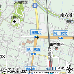 緒川北周辺の地図