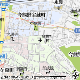 京都府京都市東山区今熊野劔ノ宮町周辺の地図