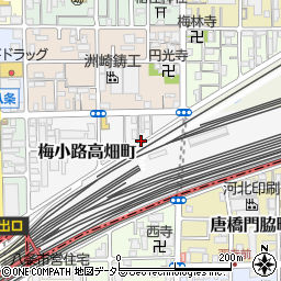 京都府京都市下京区梅小路高畑町27周辺の地図