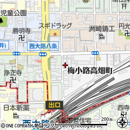 京都府京都市下京区梅小路高畑町2周辺の地図