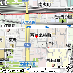 京都府京都市南区西九条横町14周辺の地図