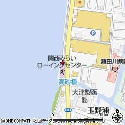 滋賀県立　琵琶湖漕艇場周辺の地図