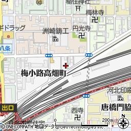 京都府京都市下京区梅小路高畑町21-4周辺の地図