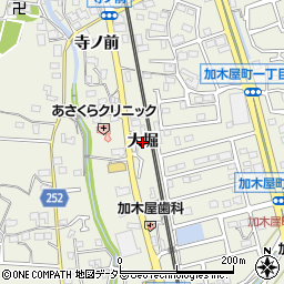 愛知県東海市加木屋町（大堀）周辺の地図