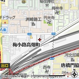 京都府京都市下京区梅小路高畑町21-3周辺の地図