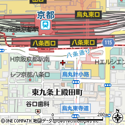 京都府京都市南区東九条上殿田町50周辺の地図