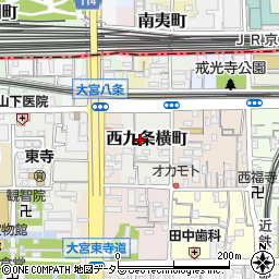 京都府京都市南区西九条横町44周辺の地図