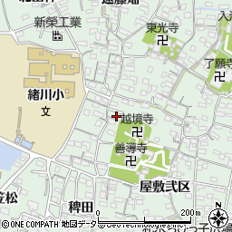 愛知県知多郡東浦町緒川屋敷弐区6周辺の地図
