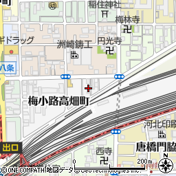 京都府京都市下京区梅小路高畑町21-2周辺の地図