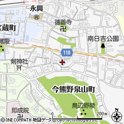 〒605-0953 京都府京都市東山区今熊野南日吉町の地図