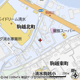 静岡県静岡市清水区駒越北町5-75周辺の地図