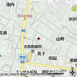 愛知県岡崎市鴨田町山畔24周辺の地図