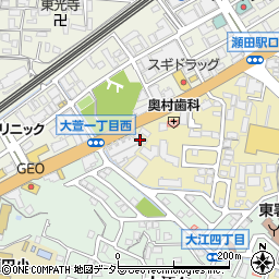 上原成商事株式会社　瀬田サービスステーション周辺の地図