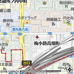 京都府京都市下京区梅小路高畑町4周辺の地図