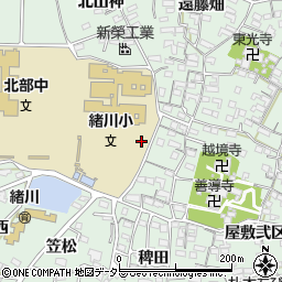 愛知県知多郡東浦町緒川八幡周辺の地図
