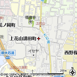 京都府京都市山科区北花山大林町周辺の地図