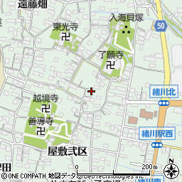 愛知県知多郡東浦町緒川屋敷壱区105周辺の地図