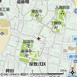愛知県知多郡東浦町緒川屋敷壱区121周辺の地図