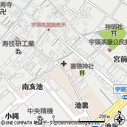 愛知県安城市尾崎町北亥池周辺の地図
