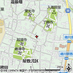 愛知県知多郡東浦町緒川屋敷壱区112周辺の地図